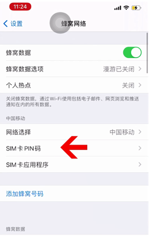 梅里斯达斡尔族苹果14维修网分享如何给iPhone14的SIM卡设置密码 